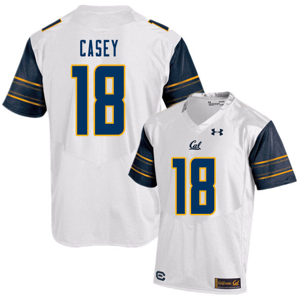 Men #18 Jaden Casey Cal Bears College Football Jerseys Sale-White